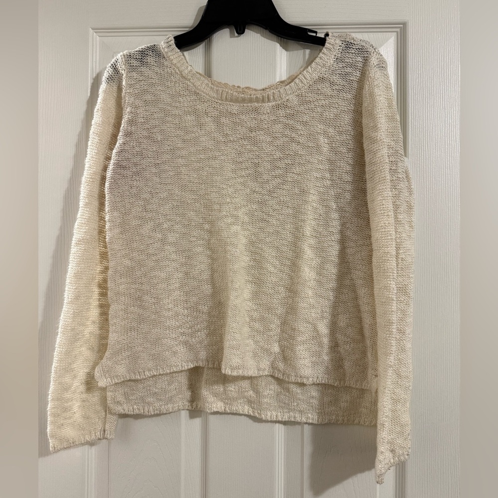 Pink Republic Women's Cream Knit Sweater